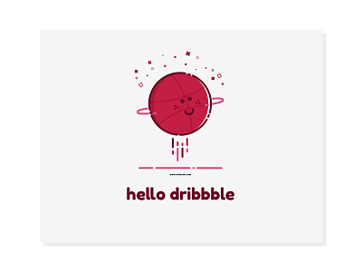 Hello Dribbbel branding character characterdesign design hello dribble illustration logo vector