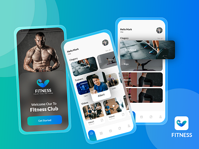 Fitness Club branding designing illustration ios logo ui uiux