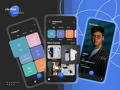 Clothes Collections app design designing logo ui uiux web design