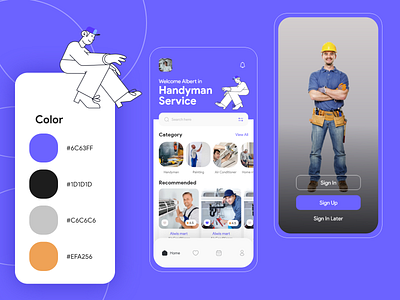 Handyman_app app branding design designing illustration ios logo ui uiux