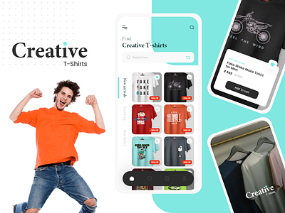 Creative T-shirts app design designing illustration ios ui uiux