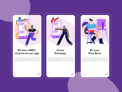 Onboarding screens design