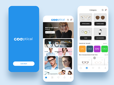 Gooptical app branding design designing ios ui uiux web design