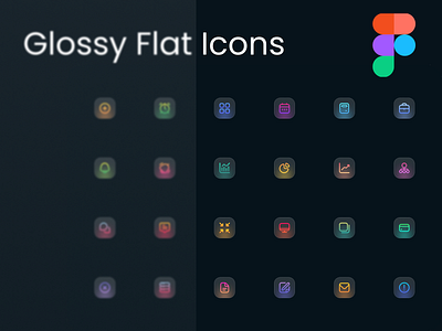 Glossy Flat Icons