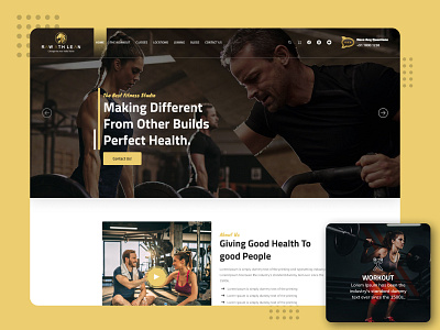 Fitness Studio Home Page