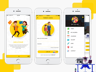 School Try app branding design designing illustration ios mobile app design ui uiux