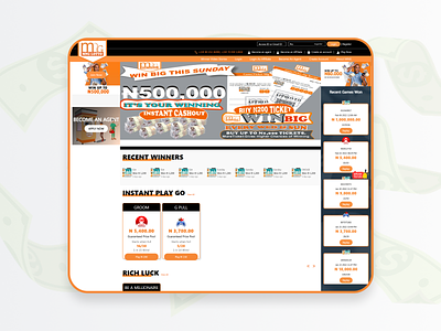 MNG Lottery dashboard design design designing graphic design lottery lottery website uiux website design
