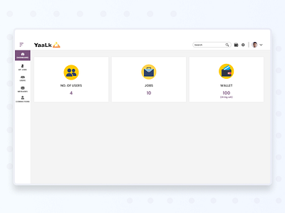 Yaalk Dashboard design