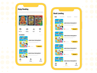 Online Library Mobile app ui