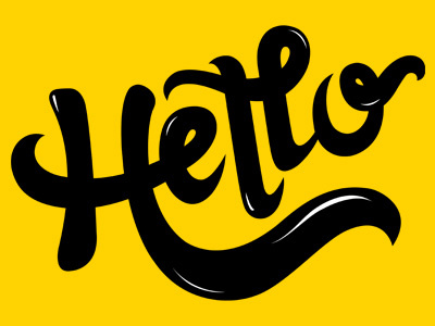 Hello! fun hand lettering hello lettering