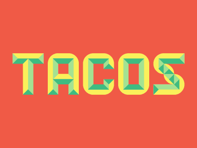 Tacos animated bright colors flashy flat gif illustration letter tacos type typography