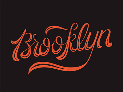 No Sleep Till brooklyn hand lettering lettering nyc script shadow wip