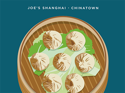 2016 FoodPorn Calendar: October calendar chinatown chinese food dim sum dumplings flat illustration october soup dumplings