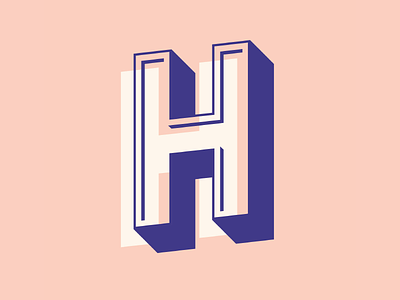 H 36 days of type dropcap h lettering typography vector