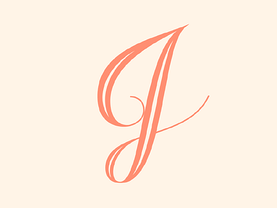 J 36 days of type cursive dropcap hand lettering j lettering script type typography