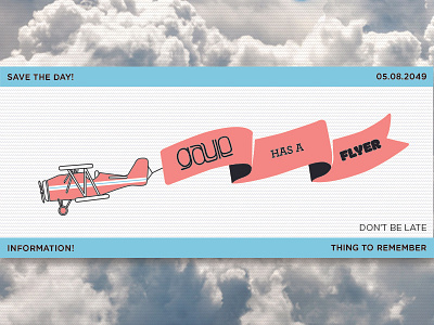 Gayle has a flyer aviation banner boxplane cloud clouds flyer gayle illustration linen oldtimey pink plane sky stripe subtlepattern