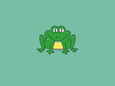 frog frog frogger froglegs halftone illustration lillypad logo ribbit toad vector