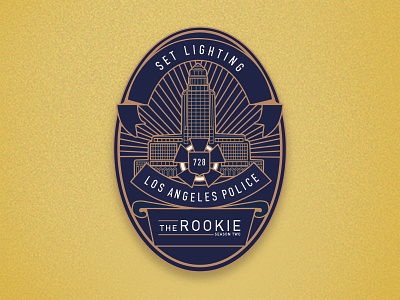 The Rookie art deco badge design emblem icon illustration logo police policeman vector