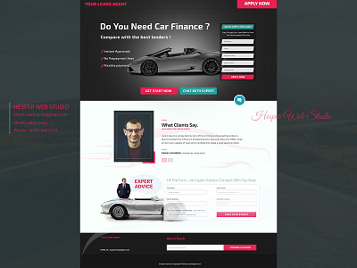 Car Loan landing page