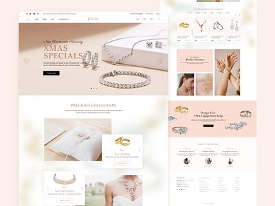 Jewelry e-commerce Websites Design branding clean design jewelry shopify ui ux webdesign website website theme