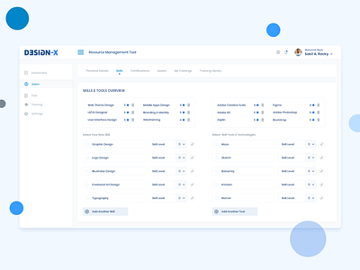 Resource Management Tool – Skill branding clean design ui ux website wordpress theme