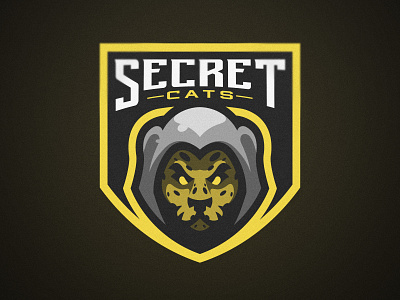 Secret cats mascot logo for sale design esports esports logo esportslogo illustration logotype mascot mascot logo mascotlogo vector