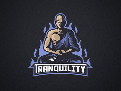 Tranquility esports logo design esports esports logo illustration logotype mascot mascot logo monk esports logo monk logotype monklogo tranquility vector