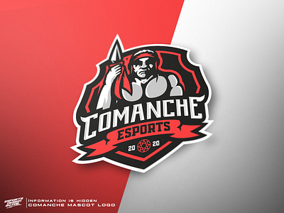 Comanche Esports Mascot Logo branding esports esports logo esportslogo illustration logo logotype mascot mascotlogo vector