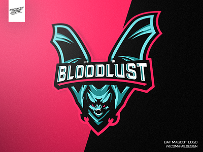 Bloodlust Bat Mascot Logo For Sale bat batman bloodlust branding esports esports logo esportslogo logo logotype mascot mascotlogo vector