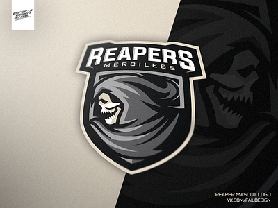 Reapers Mascot Logo "For Sale" esports esports logo esportslogo logo logotype mascot mascotlogo reaper reaper mascot logo reapers mascot logo typography vector