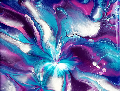 (320) OMG I'm in love with this colour combination - Flower dip acrylic acrylic paint art design fiona art flower flower dip fluid art paintings pouring tutorial