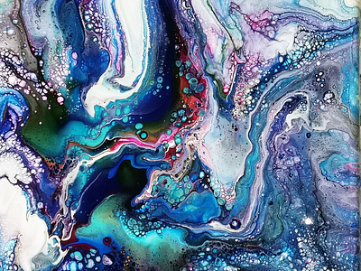 (323) Acrylic pouring - Dutch pour - Acrylic painting with a blo