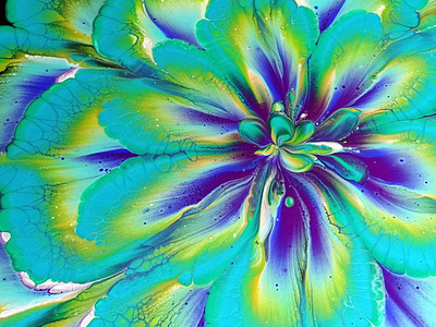 FLOETROL and GLUE pouring medium ~ Reverse flower dip ~ Acrylic by Fiona  Art on Dribbble