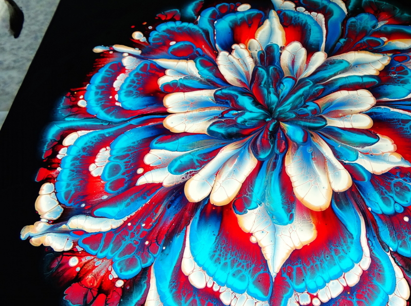 Flower on sale acrylic pour