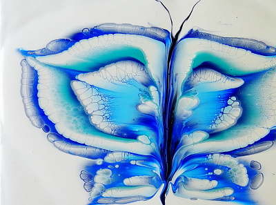 Working on New project ~ Butterfly ~ Cup bottom reverse dip acrylic acrylic paint art branding buterfly design fluid art paintings pouring stayhome tutorial