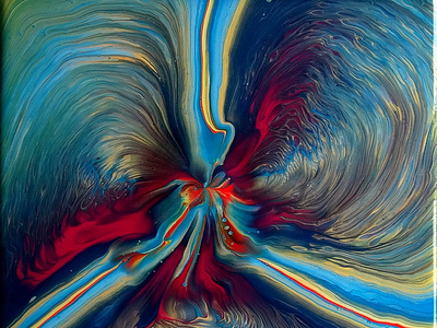 Chasing the storm ~ Acrylic spin art ~ Cup bottom straight pour