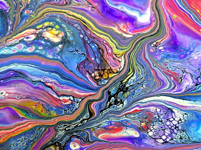 Rainbow land 🌈 ~ Acrylic pour painting ~ Wrecked bloom techniqu acrylic acrylic paint art design fluid art paintings pouring rainbow stayhome tutorial