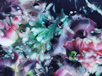 Perfect bloom with my pouring medium ~ Acrylic pour painting ~ # by Fiona  Art on Dribbble