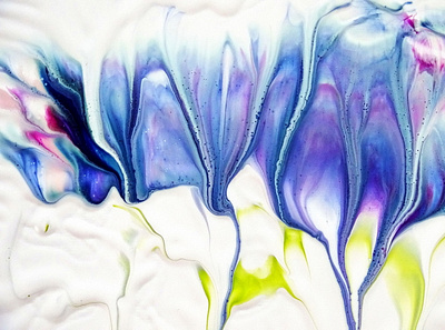 SIMPLE flower painting for BEGINNERS ~ Diptych acrylic pour pain acrylic acrylic paint art design flower fluid art paintings pouring stayhome tutorial