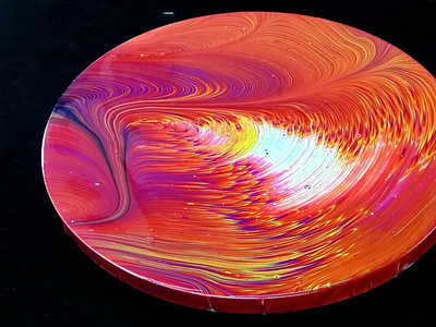 So HOT! Sunset Acrylic pour ~ Straight pour ~ Wrecked jiggle pou