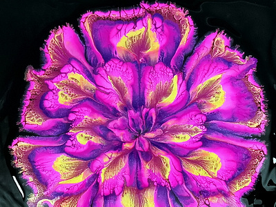 PRIZM POUR paints for AMAZING acrylic pour FLOWER painting with