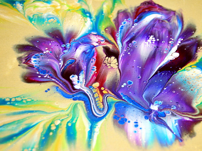 METALLIC background Flower Dip ⭐🌹⭐ ~ Choose a colour ~ Live Acr acrylic acrylic paint art design flower fluid art live paintings pouring stayhome tutorial