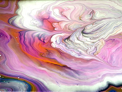 See you Above the clouds ~Tribute to Erika Art ~ Fluid art paint