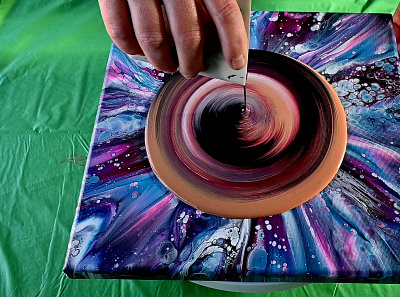 Moon phases 🌘 ~ Split cup acrylic pour painting ~ Fluid art abstract acrylic acrylic paint art design fluid art paintings pouring stayhome tutorial