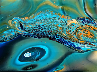 The EYE OF HORUS ~ Flip and drag acrylic pour ~ acrylic acrylic paint art design illustration paintings pouring tutorial
