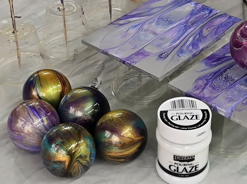HOW TO Seal Christmas ornaments and Acrylic pour painting DIY by