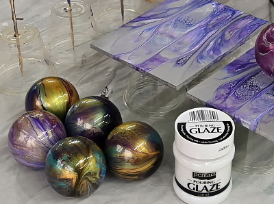 HOW TO Seal Christmas ornaments and Acrylic pour painting ~ DIY acrylic acrylic paint art christmas design fiona art paintings pouring tutorial video