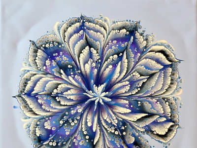AMAZING Fluid art Flower painting ~ Reverse Flower dip with Nap acrylic acrylic paint art blue design dip fiona art flower illustration paintings pouring tutorial