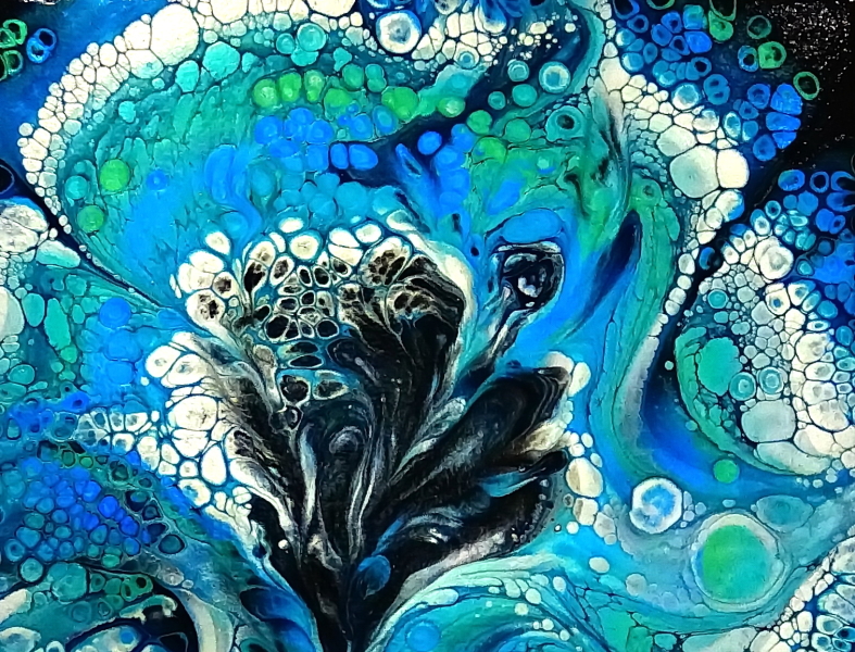 Wandering SPLIT cup straight pour ~ Landscape acrylic pour paint by Fiona  Art on Dribbble