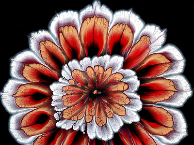 FLOETROL and GLUE pouring medium ~ Reverse flower dip ~ Acrylic by Fiona  Art on Dribbble